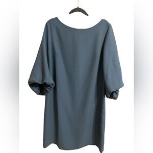 Banana Republic Sheath Dress Dusty Blue Balloon‎ Sleeves Womens size 12T